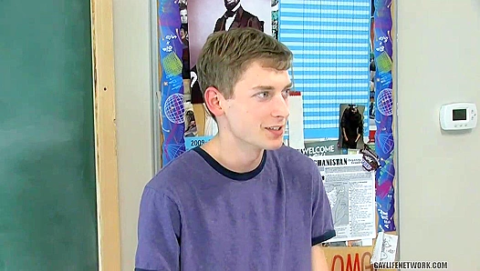 Forbidden Fling: Robbie and Jeremy Get Stuck on Each Others Dicks in Class – 18+