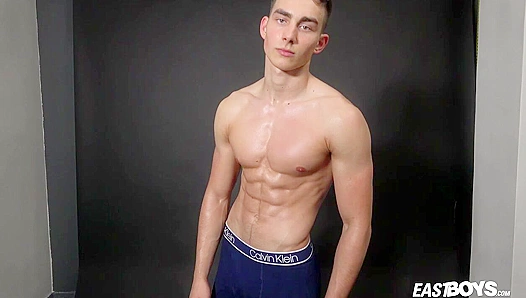 Tempting Muscles Glisten: Emilions Ripped Body Shines Under Oil – EastBoys