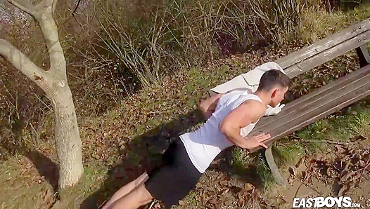 Tempting Muscles Glisten: Emilions Ripped Body Shines Under Oil – EastBoys