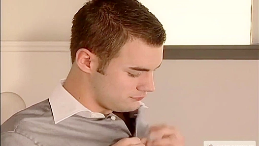 Jacksons Wild Thigh-Riding Office Affair: Dillon Crows Hung Fueled Anal Rampage