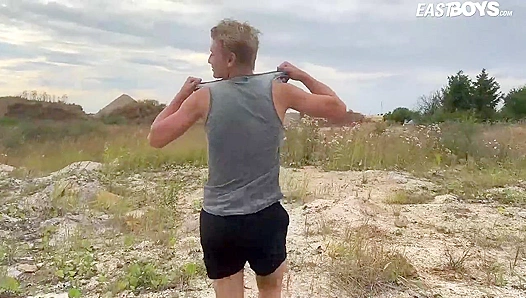 Sun-Kissed Muscle God Eduardo Weeks Struts His Stuff Exclusively for EastBoys 18+