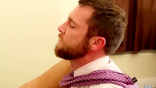 Beefy Bosses Angelo Antonio Go Wild with Hung Office Stud Trevor for Raw Butt Fun –