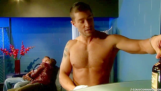 Cody Cummings Leads the Charge: Dominant Threesome with Two Thick-Cocked Stallions –