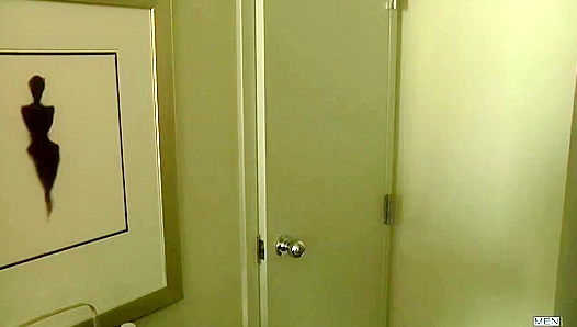 Bathroom Surprise Makes Him Gay Overnight -- Ends with Face Painted in Hot Boy Spunk