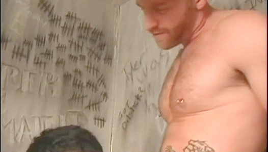 Steamy Jailhouse Roughness: Tyler Mason Adam Faust Engage in Intense, Muscular Anal