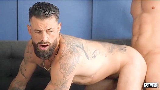 Deepthroating Wolfs Taut Hole: Johnnys Hung Thighs Pound Alphas Squeezing Rear