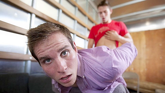 Steamy Alley Pickup: Hunter Ford Devours Dylan Roberts Hung Cock