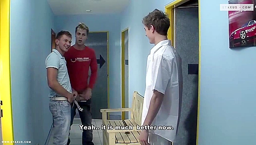 Steamy Threesome Thrills: Marco Bon Relishes Musky Flavors as He Takes On Two Hung Men –