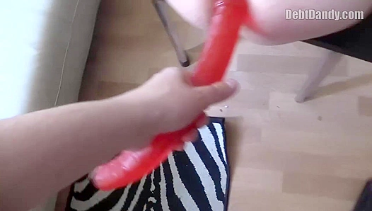 Skinny Stud Enjoys Huge Double Dildos Together – 18+