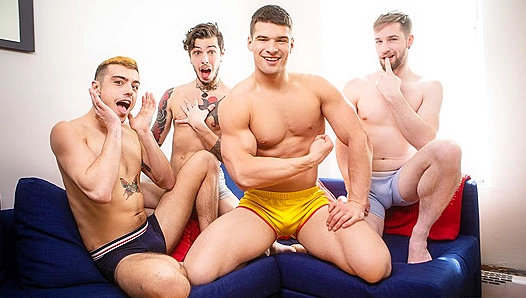 Steamy Gang Bang: Thyle Knoxx Sean Peek Go Wild, Drill That Hung Ass Hard