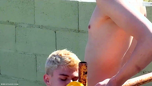 Hard-Hatted Hunks Strip Down: Mike Titus Get Hot and Heavy on the Construction Site –