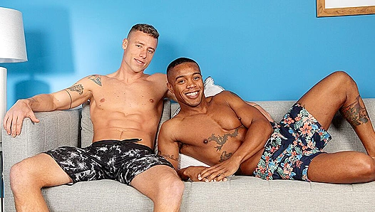 Interracial Bedroom Blowout Ignites Passion Between Needy Nextdoor Buddies Justin Jakes
