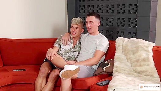 Steamy Showdown: Cades Hungry Holes Devour Felixs Thick Cock in the Sauna - XXX