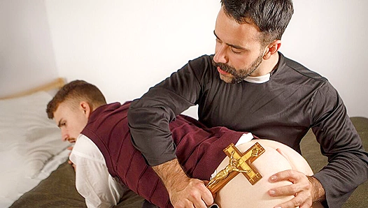 Forbidden Fraternal Lust: Priest Ryan Jacobs Worships Brotherly Beefcake in Holy