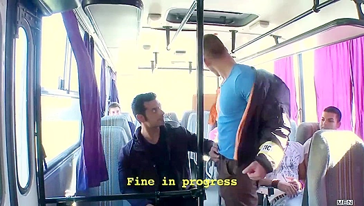 Budapest Bustling Bus Bang: Marcus Riles Gordons Hole Deep as Stops Roll By at GayPornX