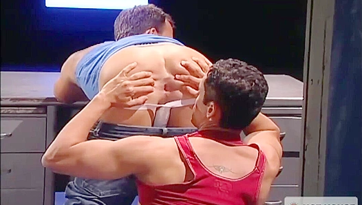 Sweaty Sauna Showdown Ignites Desire: Rafaels Intense Gay Brawl with Beefy Men –