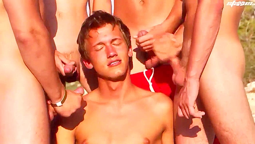 Sandy Shores Suckfest: Mike Cage, Matt Ross and Luke Loughton Get Down and Dirty – 18+