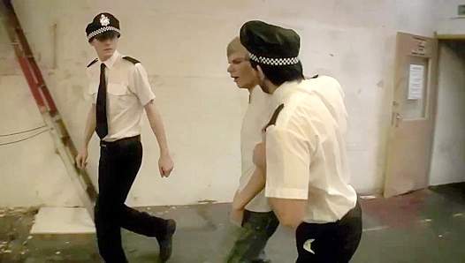 Steamy British Run-In: Officer Evan Craves Uniformed Thug Matthias Musky Crotch