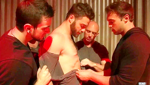 Rough Threeway Action Packed with Hot Cum: Rocco John Tag Team a Hung Stud in Xclusive 18+