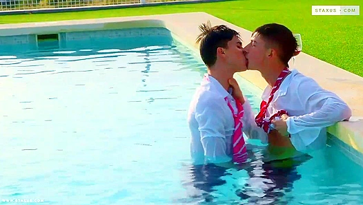 Steamy Summer Flings: College Hunks Danny Nathans Lewd Poolside Orgy – GayXXX
