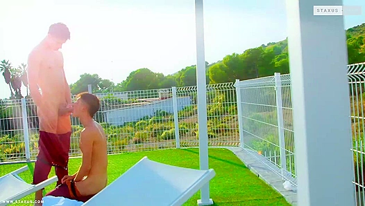 Steamy Summer Flings: College Hunks Danny Nathans Lewd Poolside Orgy – GayXXX