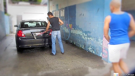 Sizzling Public Encounter: Emilios Car Wash Cum Drenching