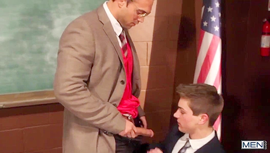 Rocco Reed Professes Lust for Johnny Rapids Hung Throbbing Cock on Campus