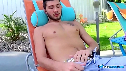 Justin Dean Teases With His Thick Hard-on in Tighty Whities – Naughty Twink Action