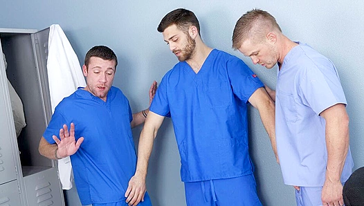 Liam Magnusons Ass Stretched Wide by Two Thick Cocks - Tommy and Trevors Intense DP