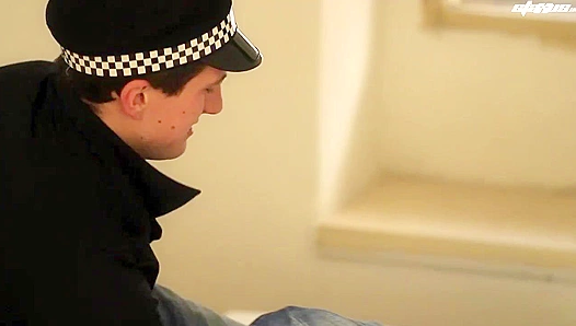 Cops Gone Rogue: Brutti Serves Submits to Two Hung Lawmen
