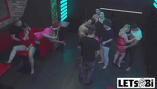 Sweaty Bodies Collide: Raw Bi Action Ignites the Gay Disco Floor – 18+