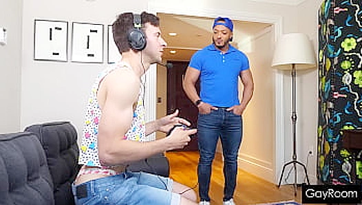 Steamy Delivery Encounter: Gamer Twink Submits to Hung Studs Thirst