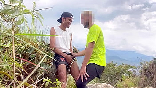 Sweaty Siren Seduction: Handsome Strangers Hook Up on Deserted Highway After Intense