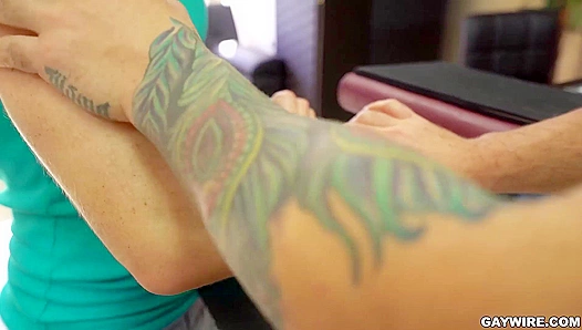Eddy Ceetee Inks Up Tristan Jaxxs Hunky Body in Steamy, Sex-Filled Tattoo Session