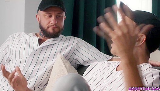 Ethan Chase Engages in Intense Showdown with Hulking Crush Daddy Over Their Massive