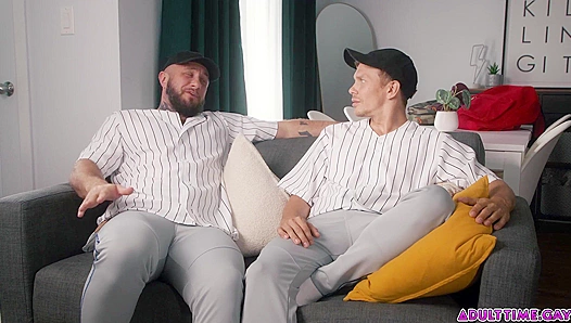 Ethan Chase Engages in Intense Showdown with Hulking Crush Daddy Over Their Massive