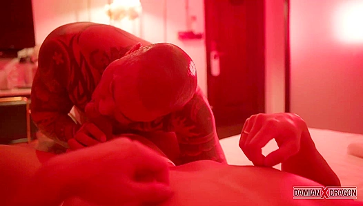 Steamy DP Threesome: Damian Dragons Hungry Hole Gets Stuffed by Two Massive Cocks –