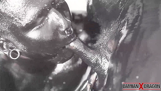 Pierced Yoshi Devours Damiens Hot Cum: Gulp by Gulp of Thick Spunk Down Throat