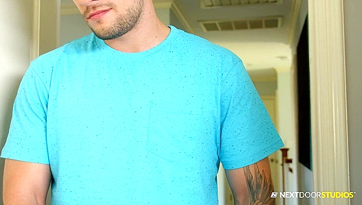 Stepbro Catches Me Jilling, We Both Blow Loads Watching Gay Porn – Princeton Price