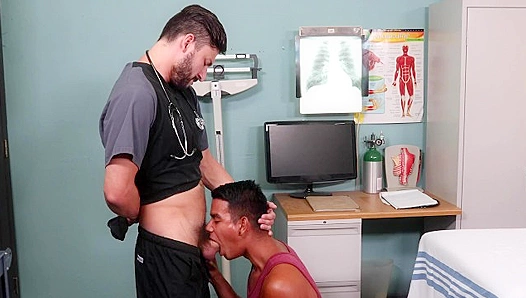 Massive Doctor DeMarco Unleashes Throbbing Cock on Tight-Latino Twink – 18+