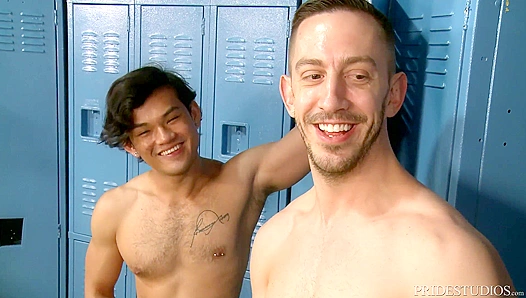 Sudsy Threesome Frenzy: Mind-Blown by Two Hung Studs Under the Shower – GayPornX