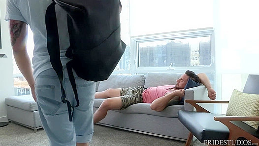 Hung Teens Insatiable Lust for Daddys Massive Cock Ignites Steamy Morning Encounter