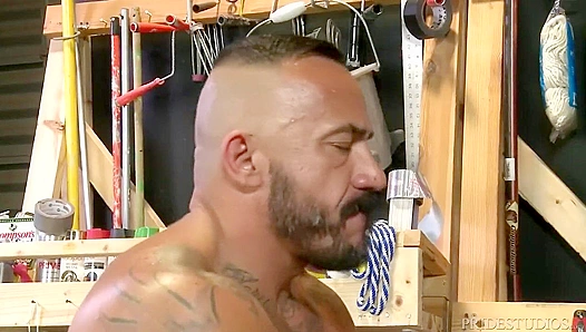 Daddys Beefy Rod Overpowers the Boy, Stuffing His Throat with Thick Meat