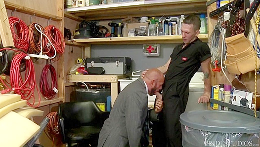 Steamy Afternoon Surprise: Forbidden Lust Ignites in the Janitors Closet Among Mature Men