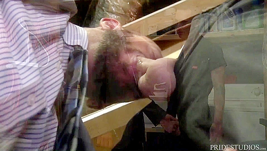 Steamy Afternoon Surprise: Forbidden Lust Ignites in the Janitors Closet Among Mature Men