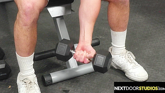 Muscular Hunk Dominates Adorable Boy in Intense Gym Sex - Ashton Silvers and Kyle Fletcher