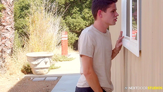 NextDoorTwink: Freshly Fucked College Boy Cant Wait to Wank After Class