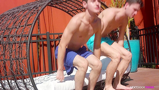 Scott Finn Takes Charge in Intense Raw Threesome with Neighbors Innocent Twinks - Steamy