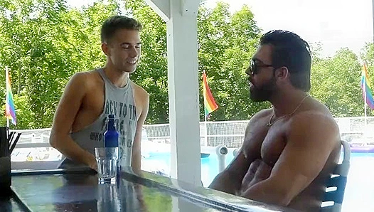 Intense Bear-Twink Threesome: Big Daddy Power Meets Tiny, Hungry Hole