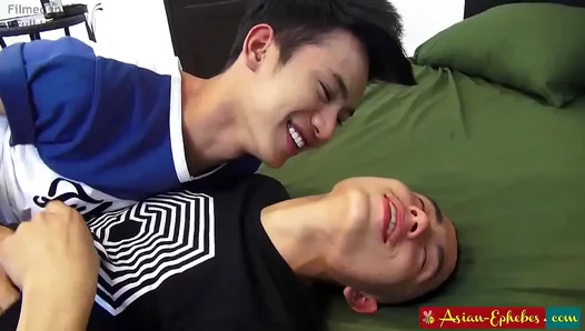 Steamy Asian Shower Showdown: Moss Gets Drenched in Naughty Bliss With Wet, Wild Cock